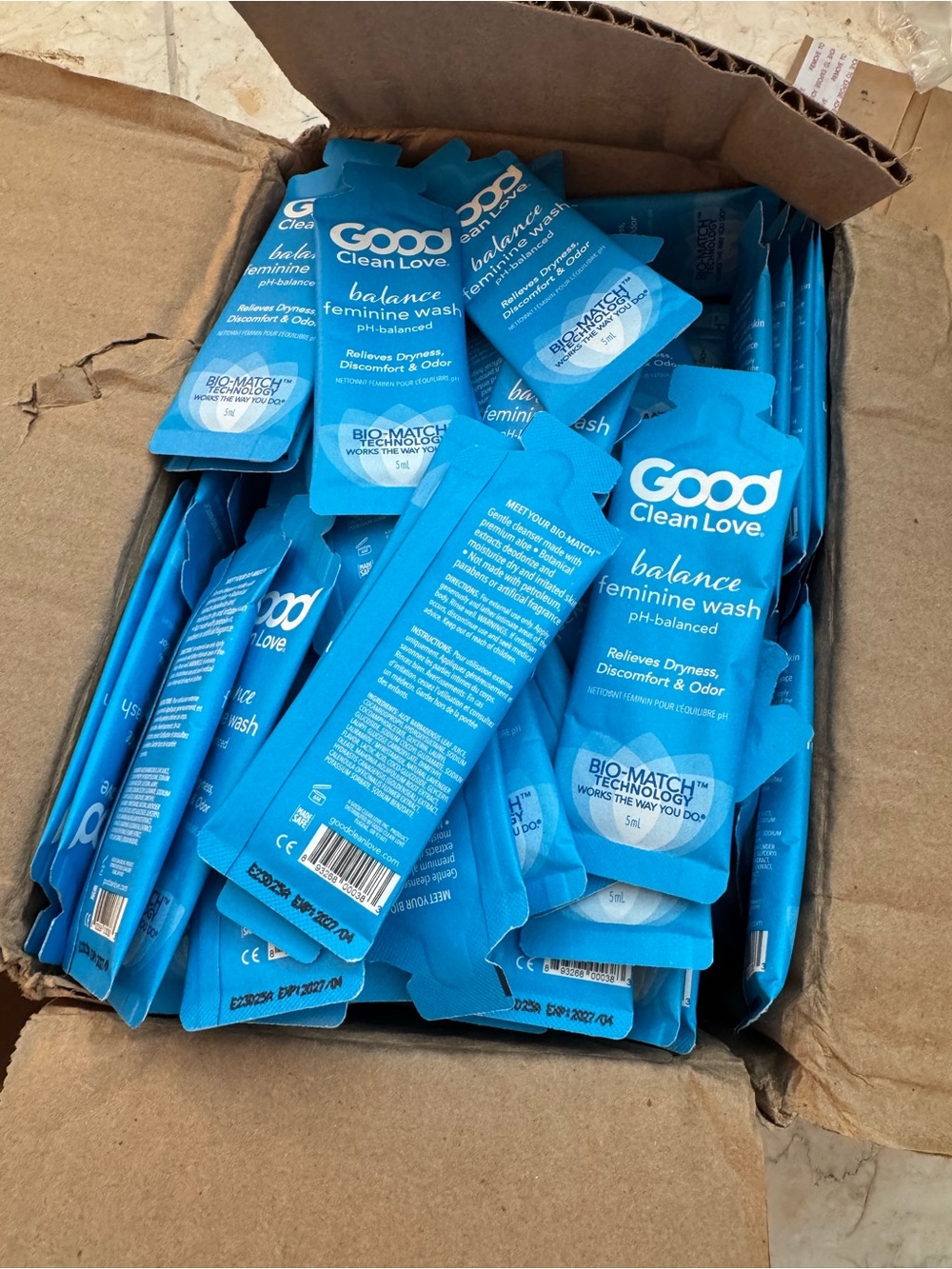 100 Sample Pack Travel Trial Good Clean Love Balance Personal Feminine Wash